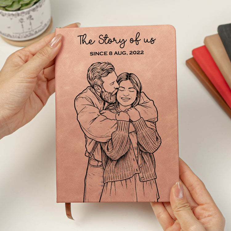 The-Story-Of-Us-Custom-Couple-Sketch-Line-Art-Personalized-Journal-3
