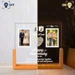 Then & Now Anniversary Couple Photo Gift For Couples - Personalized Night Light