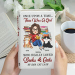 There Was A Girl Who Really Loved Books And Cats - Personalized Ceramic Book Vase