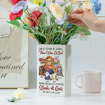 There Was A Girl Who Really Loved Books And Cats - Personalized Ceramic Book Vase