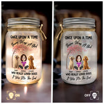 There Was A Girl Who Really Loved Dogs - Personalized Mason Jar Light