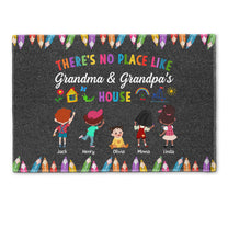 There's No Place Like Grandma And Grandpa's House - Personalized Doormat