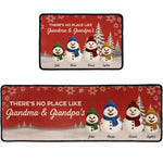 There's No Place Like Grandma & Grandpa's - Personalized Runner Rug