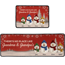There's No Place Like Grandma & Grandpa's - Personalized Runner Rug