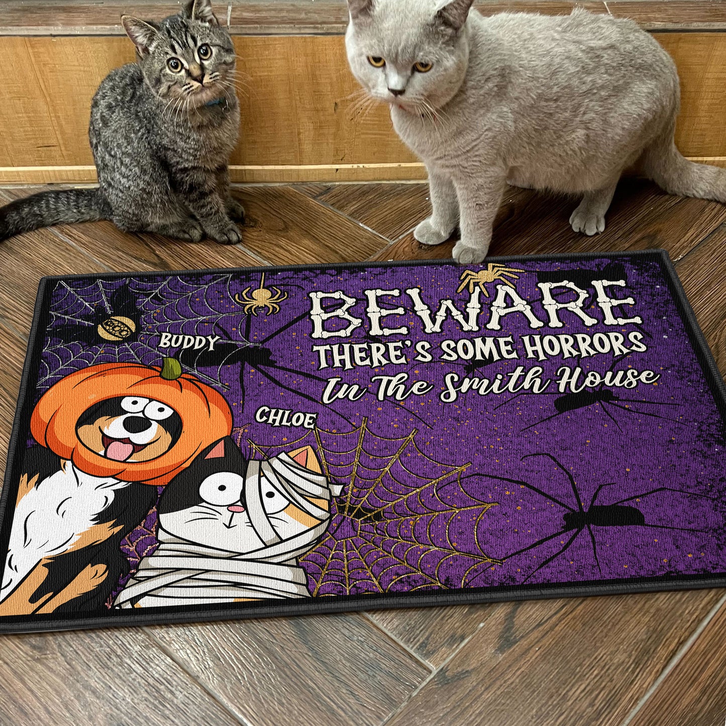 There's Some Horrors In This House - Personalized Doormat