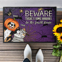 There's Some Horrors In This House - Personalized Doormat