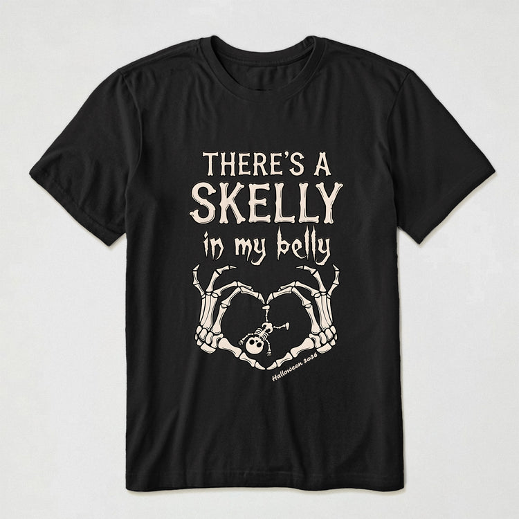 There's-A-Skelly-In-My-Belly-Pregnancy-Announcement-Personalized-Shirt-3
