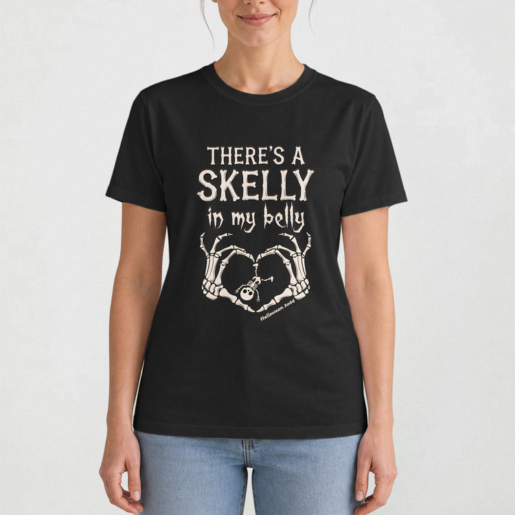 There's-A-Skelly-In-My-Belly-Pregnancy-Announcement-Personalized-Shirt-4