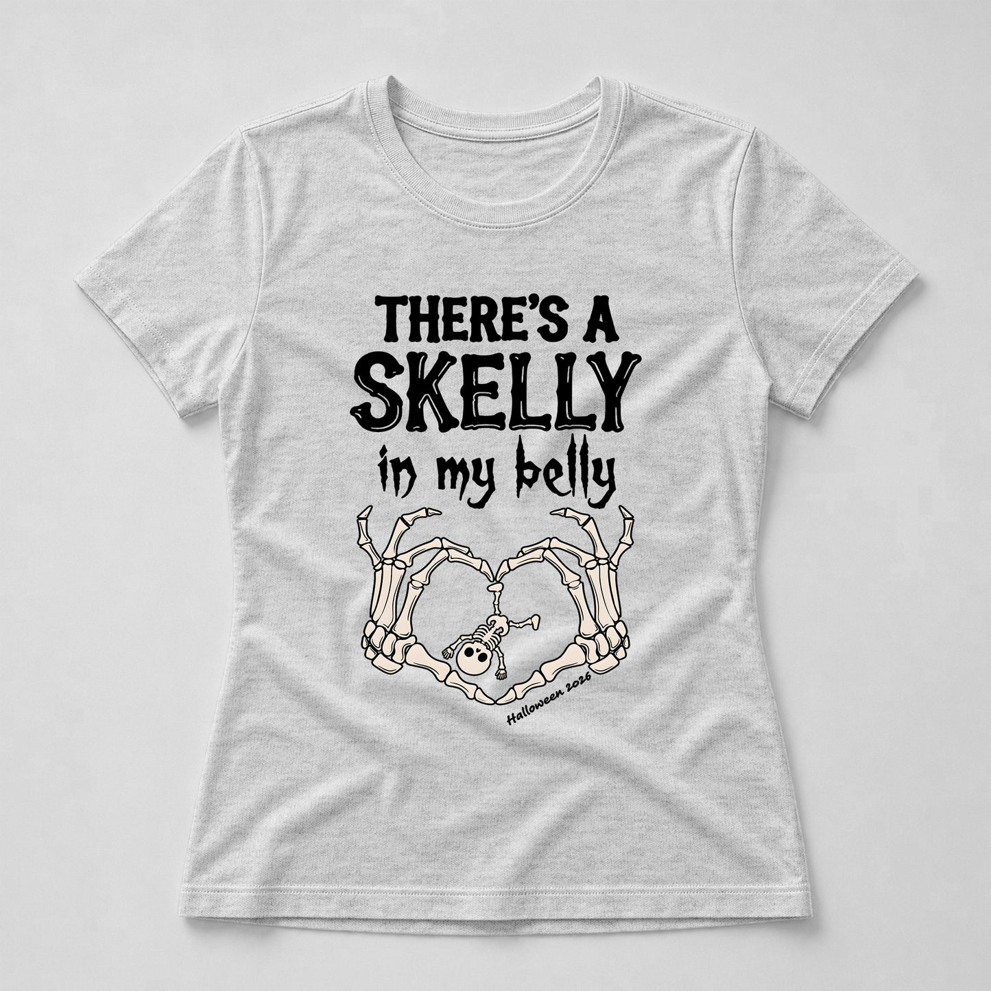 There's-A-Skelly-In-My-Belly-Pregnancy-Announcement-Personalized-Shirt-5