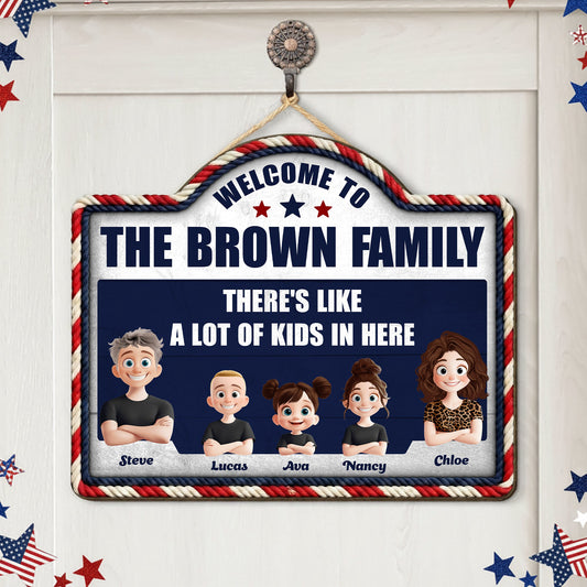 There_s_Like_A_Lot_Of_Kids_In_Here_Faux_Pattern_3D_Version_Personalized_Wood_Sign_1