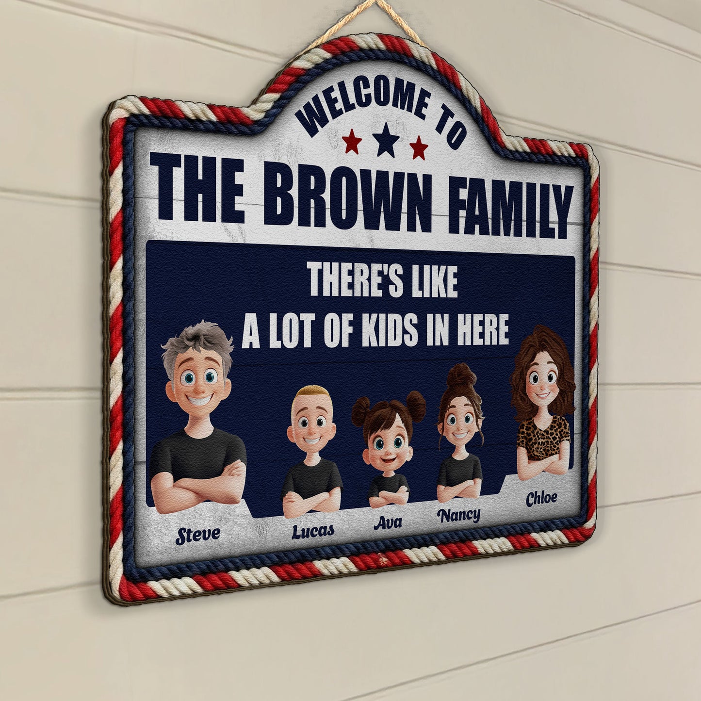 There_s_Like_A_Lot_Of_Kids_In_Here_Faux_Pattern_3D_Version_Personalized_Wood_Sign_2