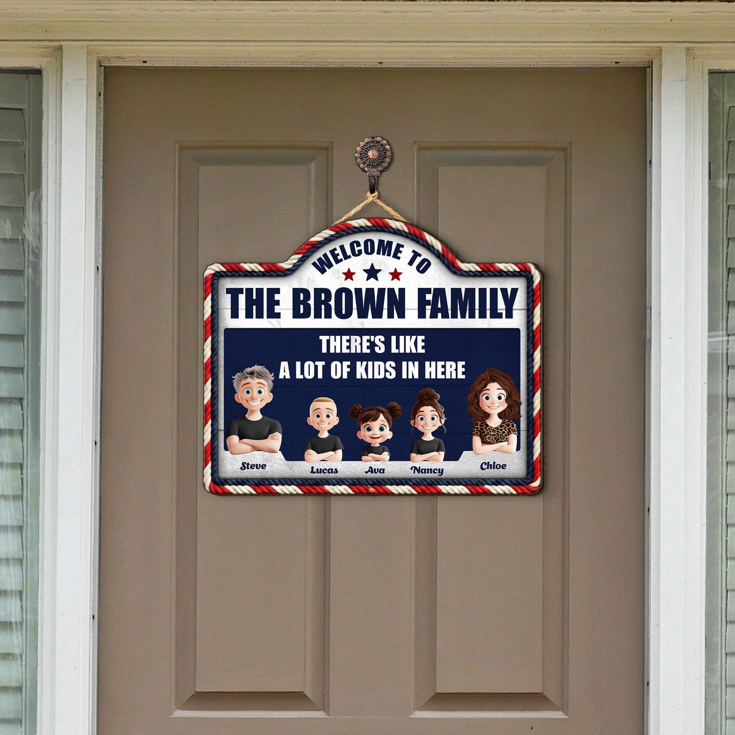 There_s_Like_A_Lot_Of_Kids_In_Here_Faux_Pattern_3D_Version_Personalized_Wood_Sign_4