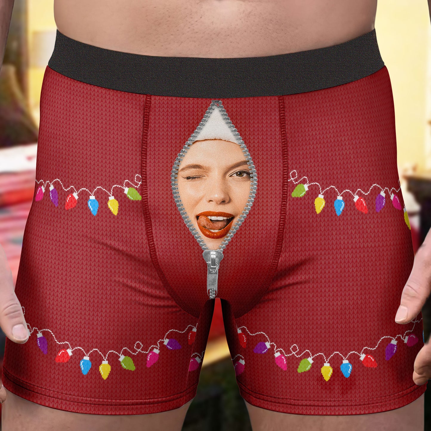 These Sweet Cheeks Belong To Custom Face - Personalized Photo Men's Boxer Briefs