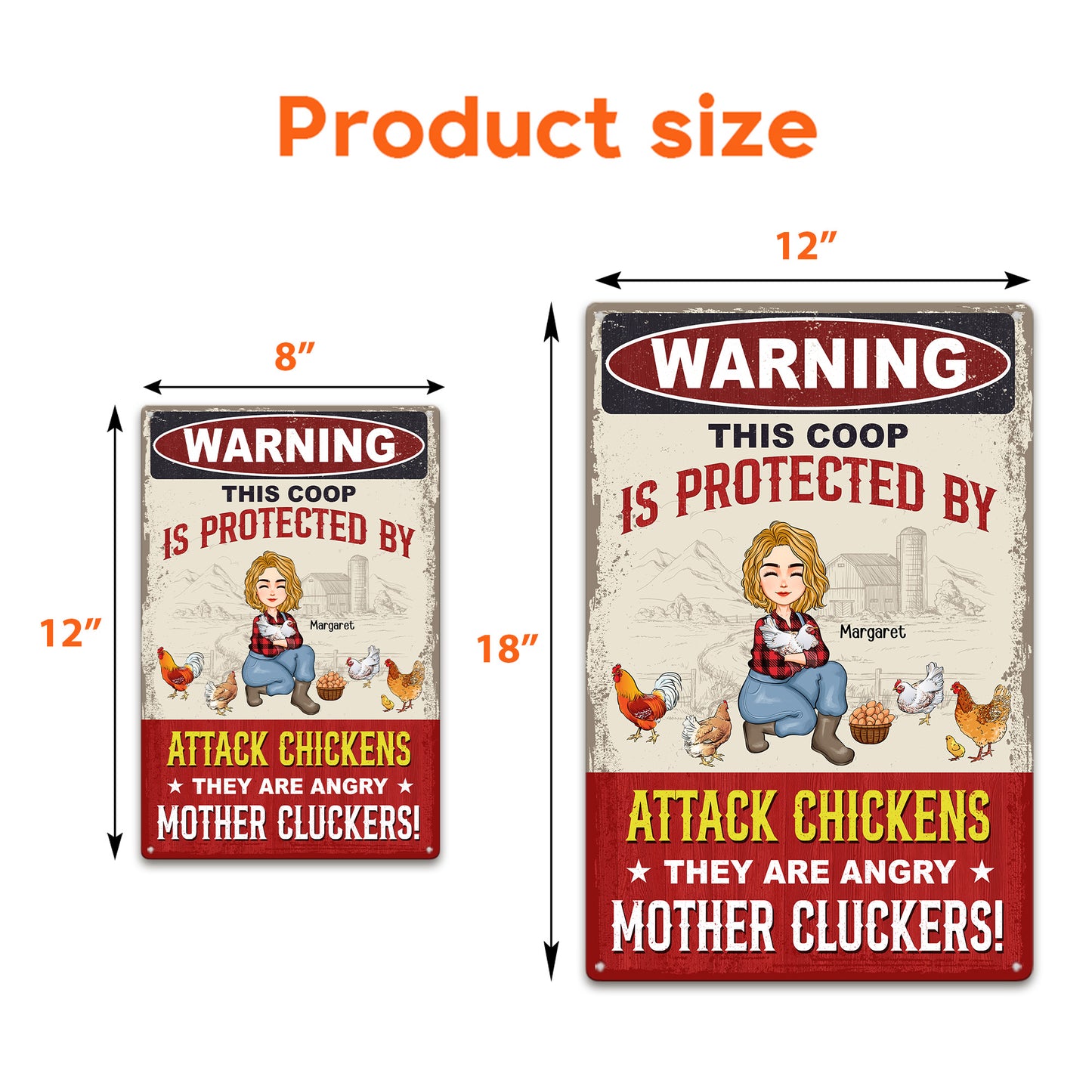 They Are Angry Mother Cluckers - Personalized Metal Sign