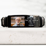 They Walk Beside Us Every Day Memorial Sympathy Gift - Personalized Photo Bracelet