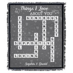 Things I Love About You - Personalized Woven Blanket
