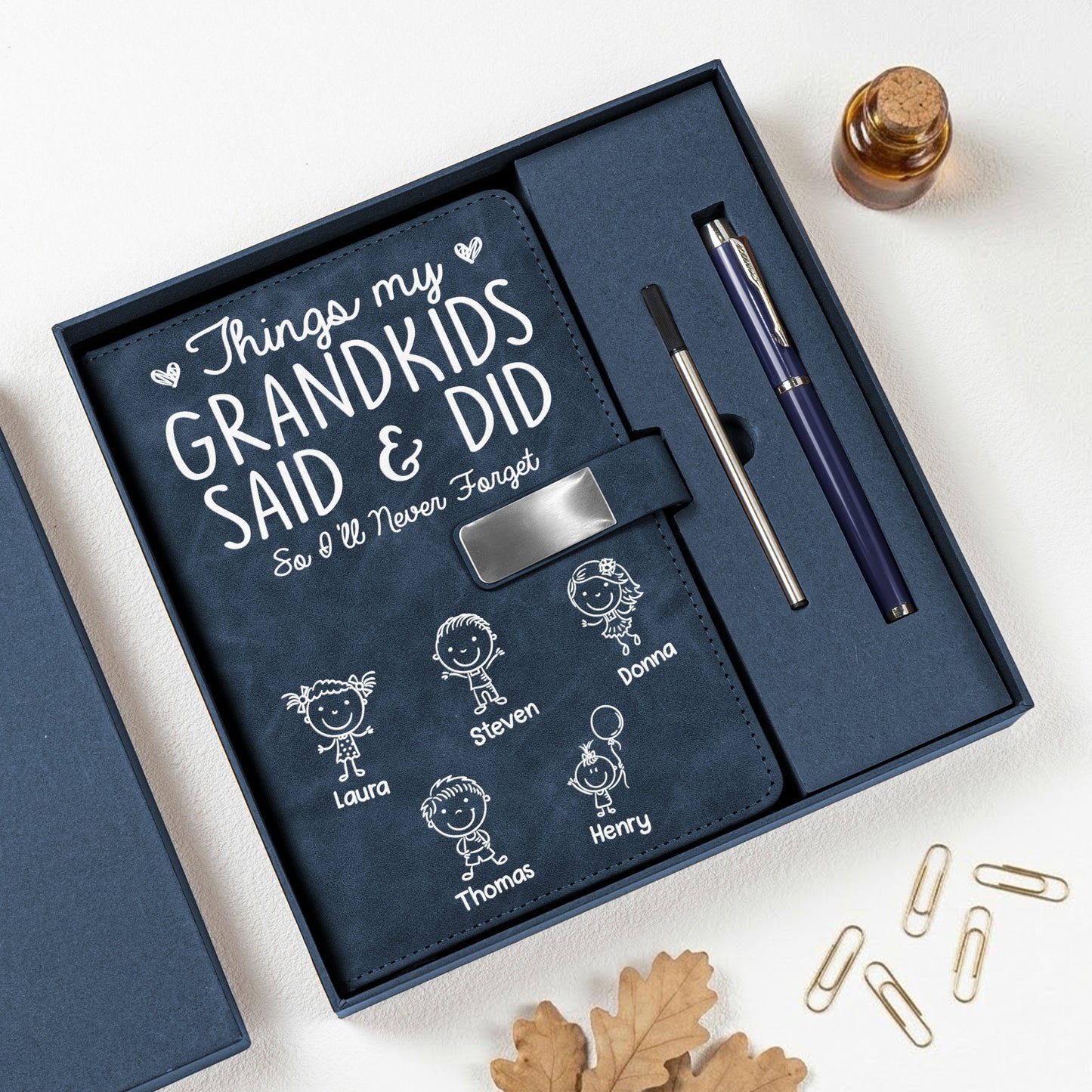 Things-My-Grandkids-Said-&-Did-So-I'll-Never-Forget-Personalized-Notebook-Set-1