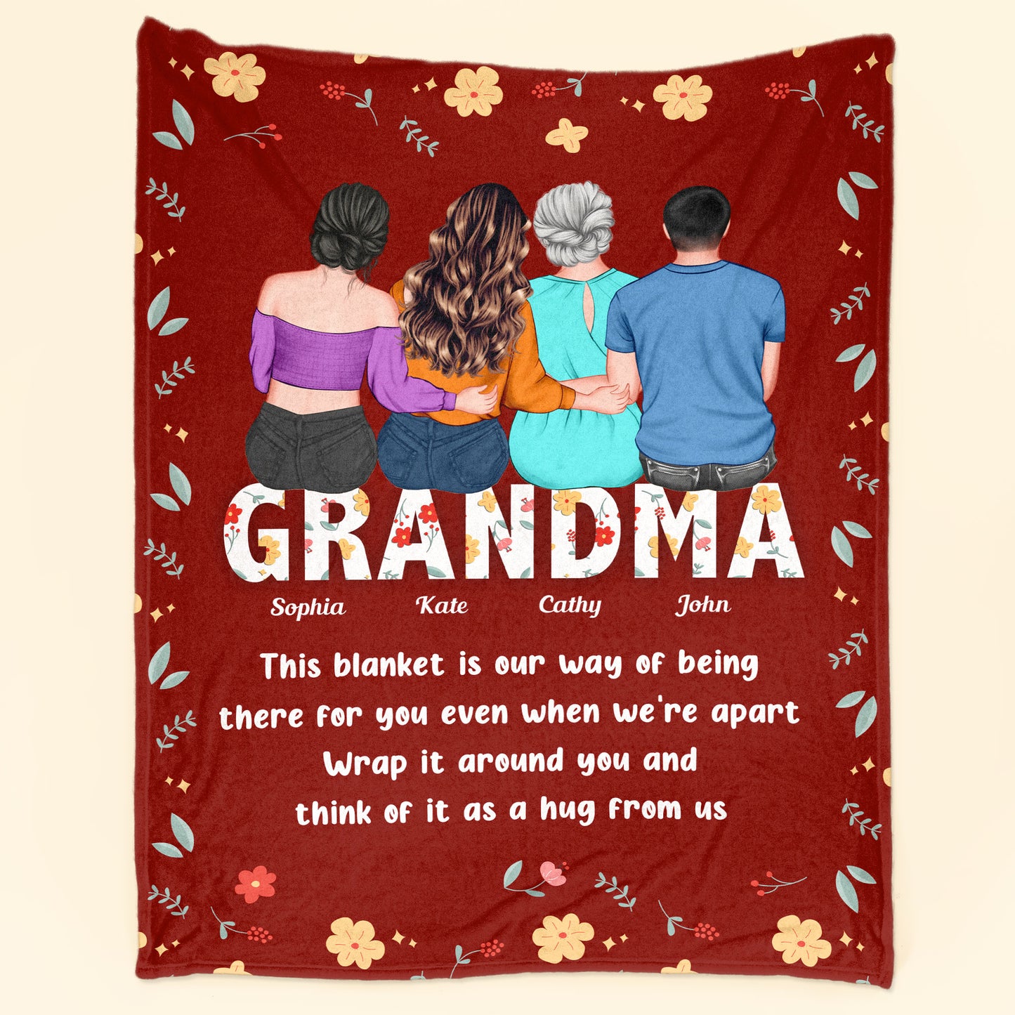 Think Of It As A Hug From Us - Personalized Blanket