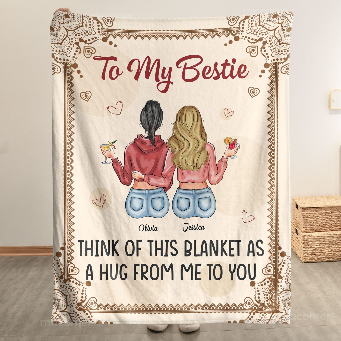 Think Of This Blanket As A Hug - Personalized Blanket