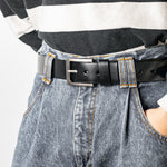 Think Of Us Whenever You Take Off Your Pants Dad Gift - Personalized Engraved Leather Belt