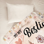 Think Of This Blanket As A Big Hug - Custom Birth Flower - Personalized Blanket