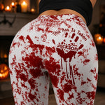 This A$$ Belongs To - Halloween Costume 3D Bloody Creepy Version, For Her, Wife, Girlfriend - Personalized Leggings