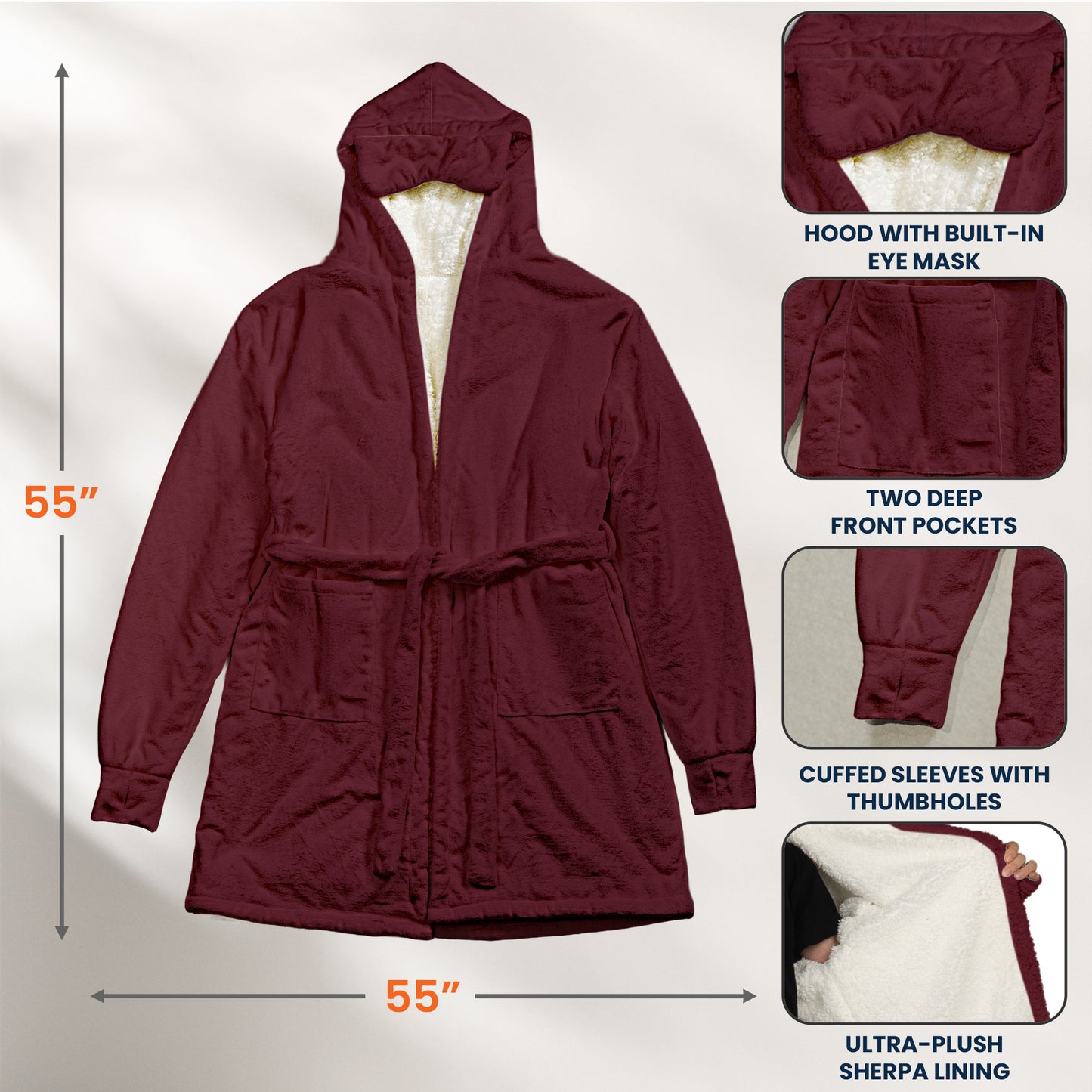 This A$$ Belongs To My Husband, Boyfriend - Funny Naughty Gift For Wife - Personalized Hooded Robe