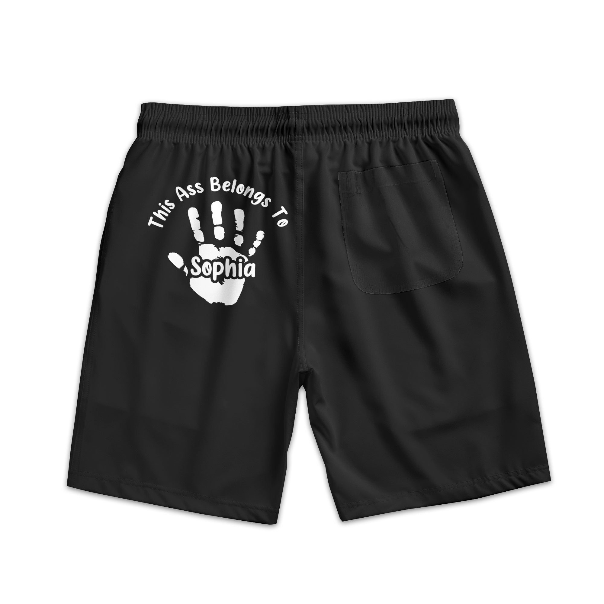 This A$$ Belongs To - Naughty Gifts For Husband - Personalized Men's Beach Shorts