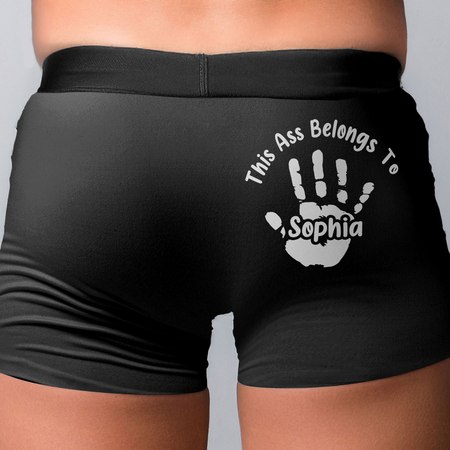 This A$$ Belongs To - Naughty Gifts For Husband, Boyfriend - Personalized Men's Boxer Briefs - Christmas Gift For Husband
