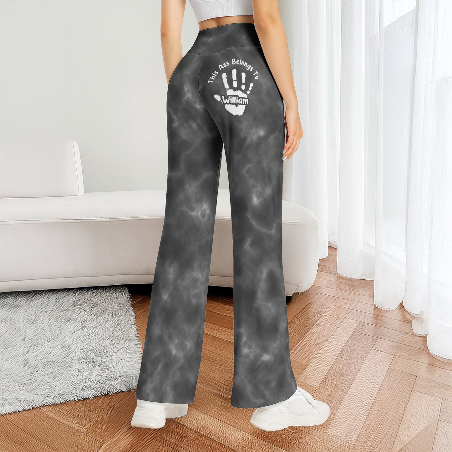 This A$$ Belongs To - Naughty Gifts For Wife - Personalized Wide Leg Pants