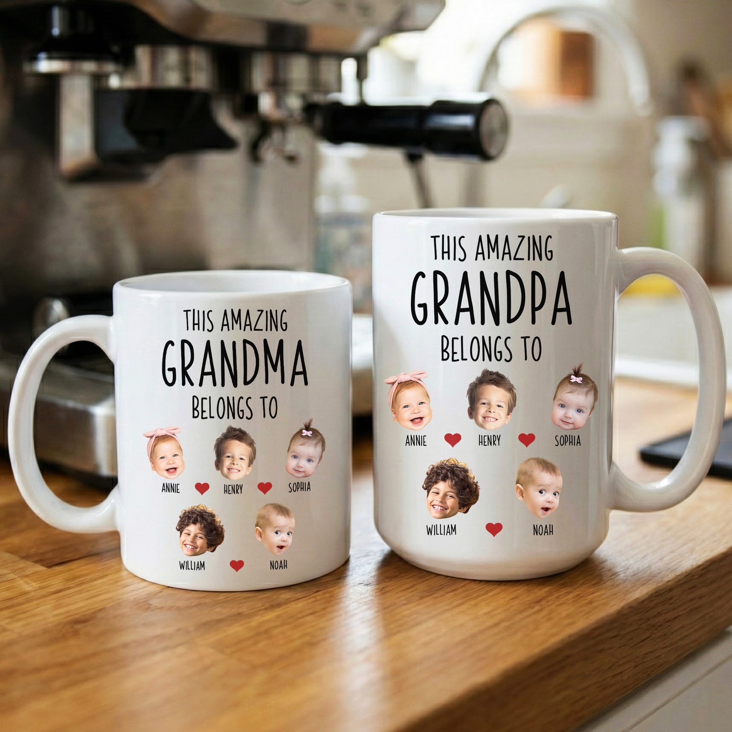 This Amazing Grandma Belongs To Custom Kids Faces - Personalized Photo Mug