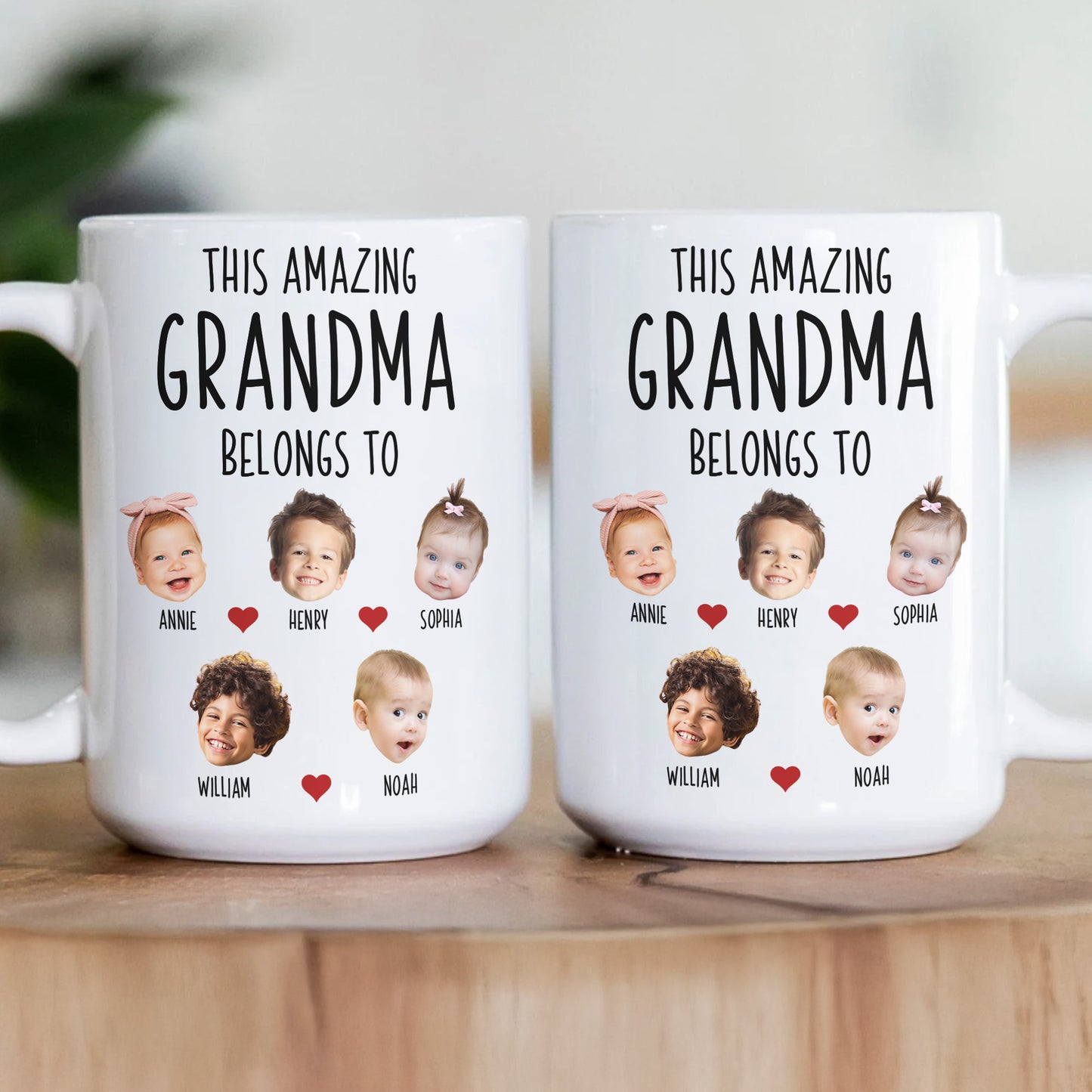 This Amazing Grandma Belongs To Custom Kids Faces - Personalized Photo Mug