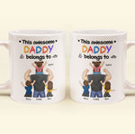 This Awesome Dad Belongs To Us - Personalized Mug