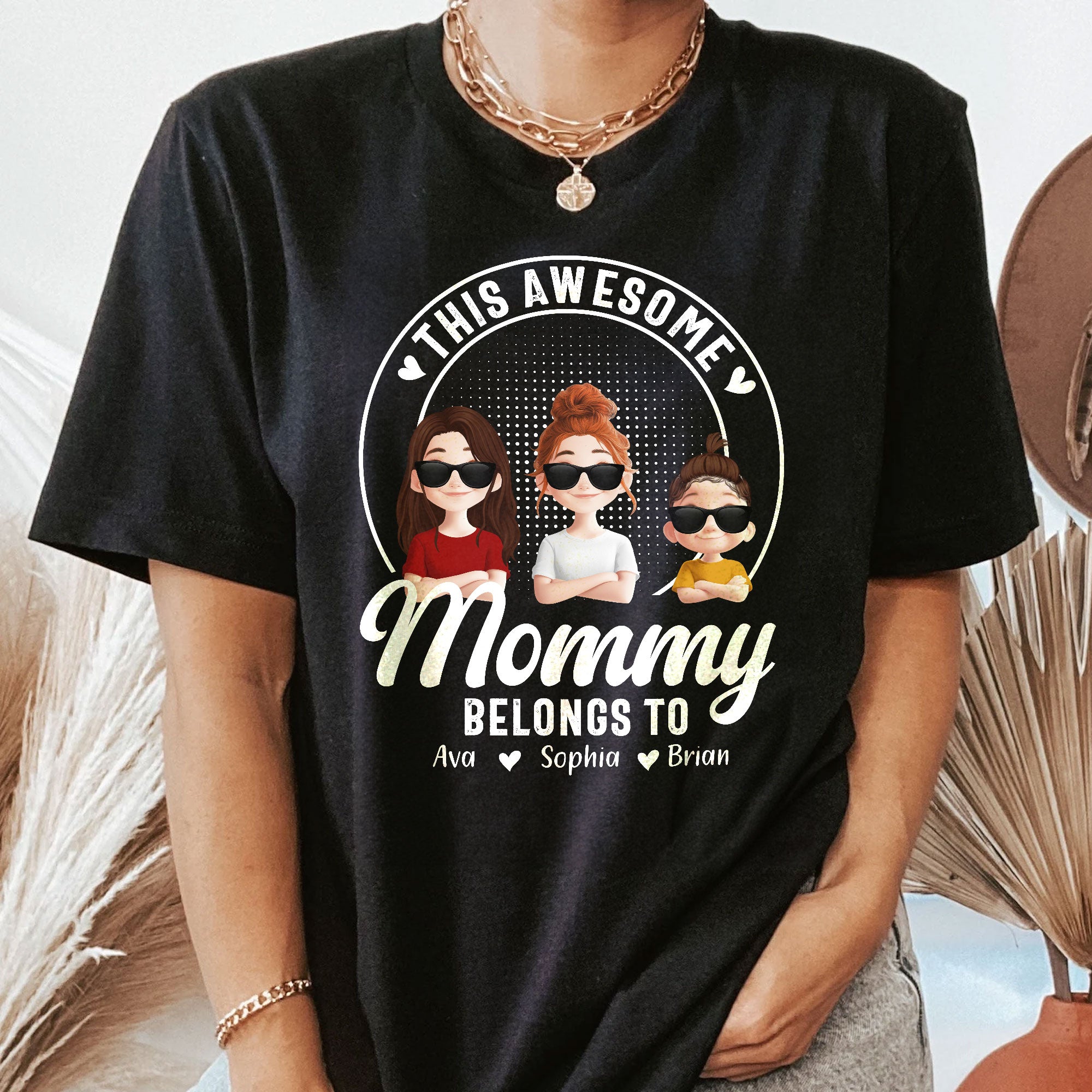 This Awesome Mommy Belongs To - Personalized Shirt