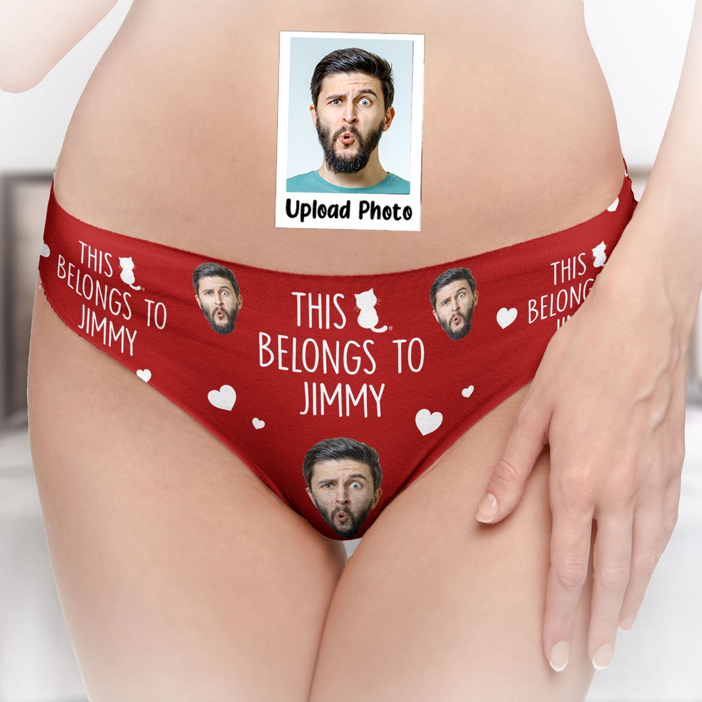 This Belongs To Naughty Gift For Couples - Personalized Photo Couple Matching Underwear