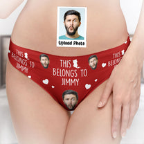 This Belongs To Naughty Gift For Couples - Personalized Photo Couple Matching Underwear