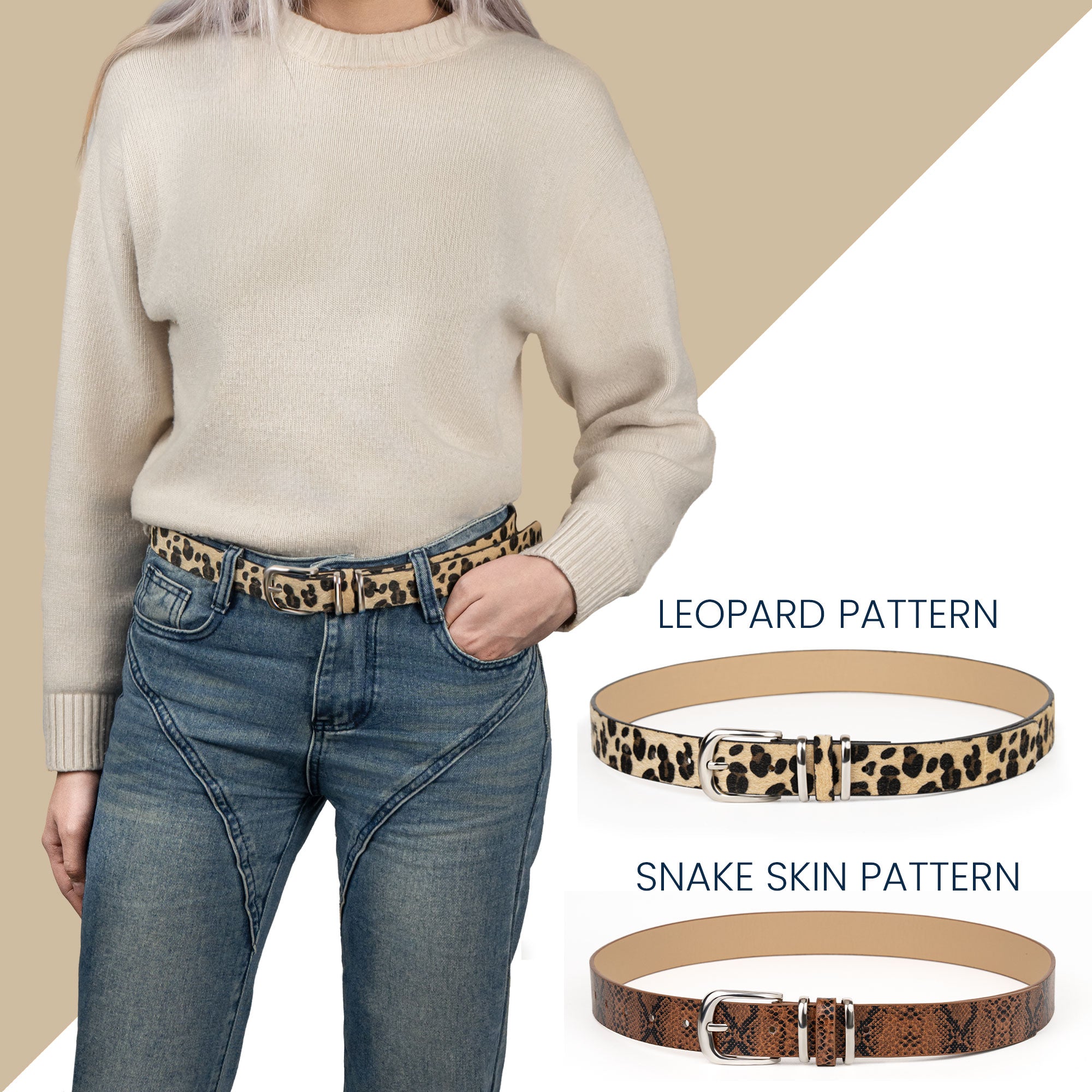 This Belt Is Your Reminder Who The F*ck You Are - Personalized Animal Print Leather Belt