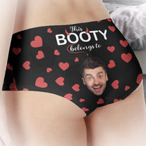 This Booty Belongs To - Personalized Photo Women's Low-waisted Brief