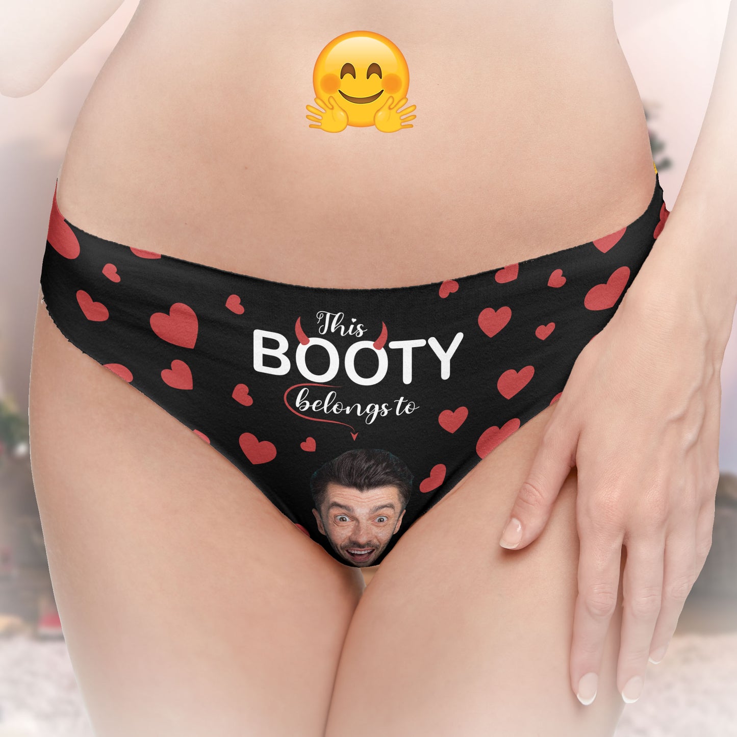 This Booty Belongs To - Personalized Photo Women's Low-waisted Brief