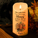 This Candle Burns In Loving Memory Memorial Candle - Personalized Photo LED Candle