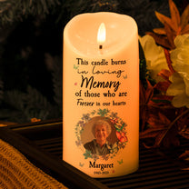 This Candle Burns In Loving Memory Memorial Candle - Personalized Photo LED Candle