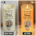 This Candle Burns In Loving Memory Memorial Candle - Personalized Photo LED Candle