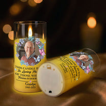 This Candle Burns In Loving Memory - Personalized Photo LED Candle Light