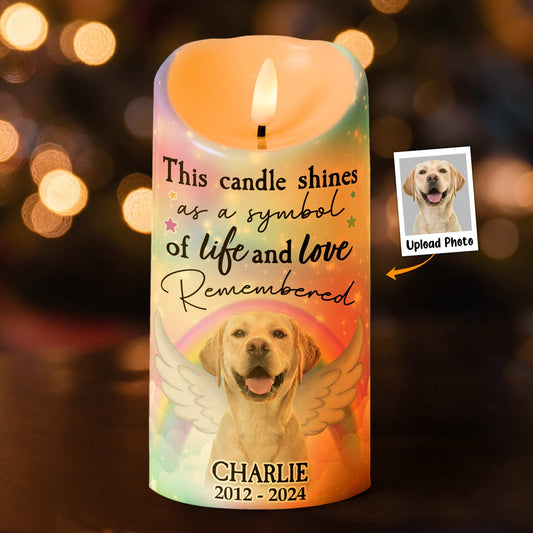 This Candle Shines As A Symbol Of Life And Love - Personalized Photo LED Candle