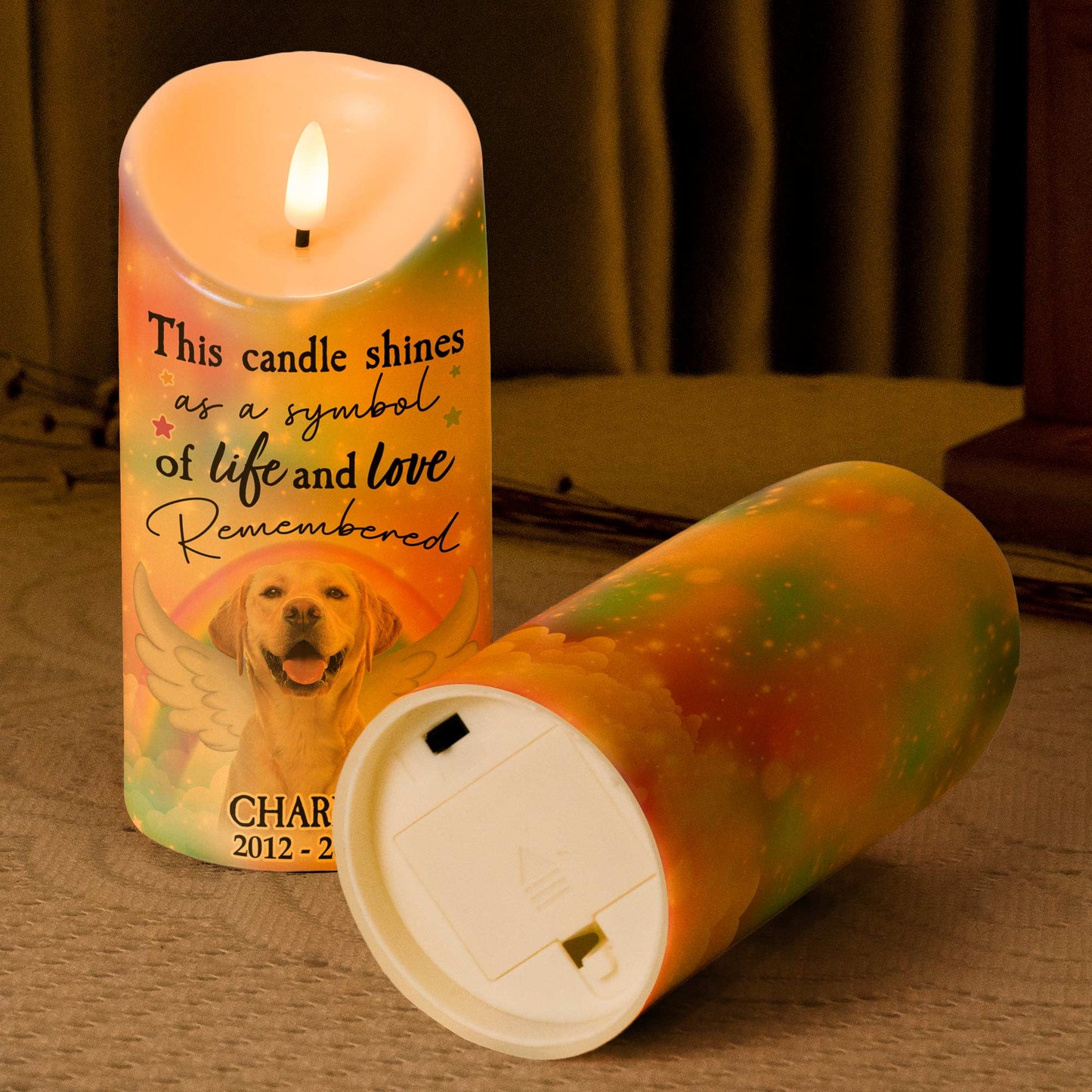 This Candle Shines As A Symbol Of Life And Love - Personalized Photo LED Candle