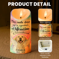 This Candle Shines As A Symbol Of Life And Love - Personalized Photo LED Candle