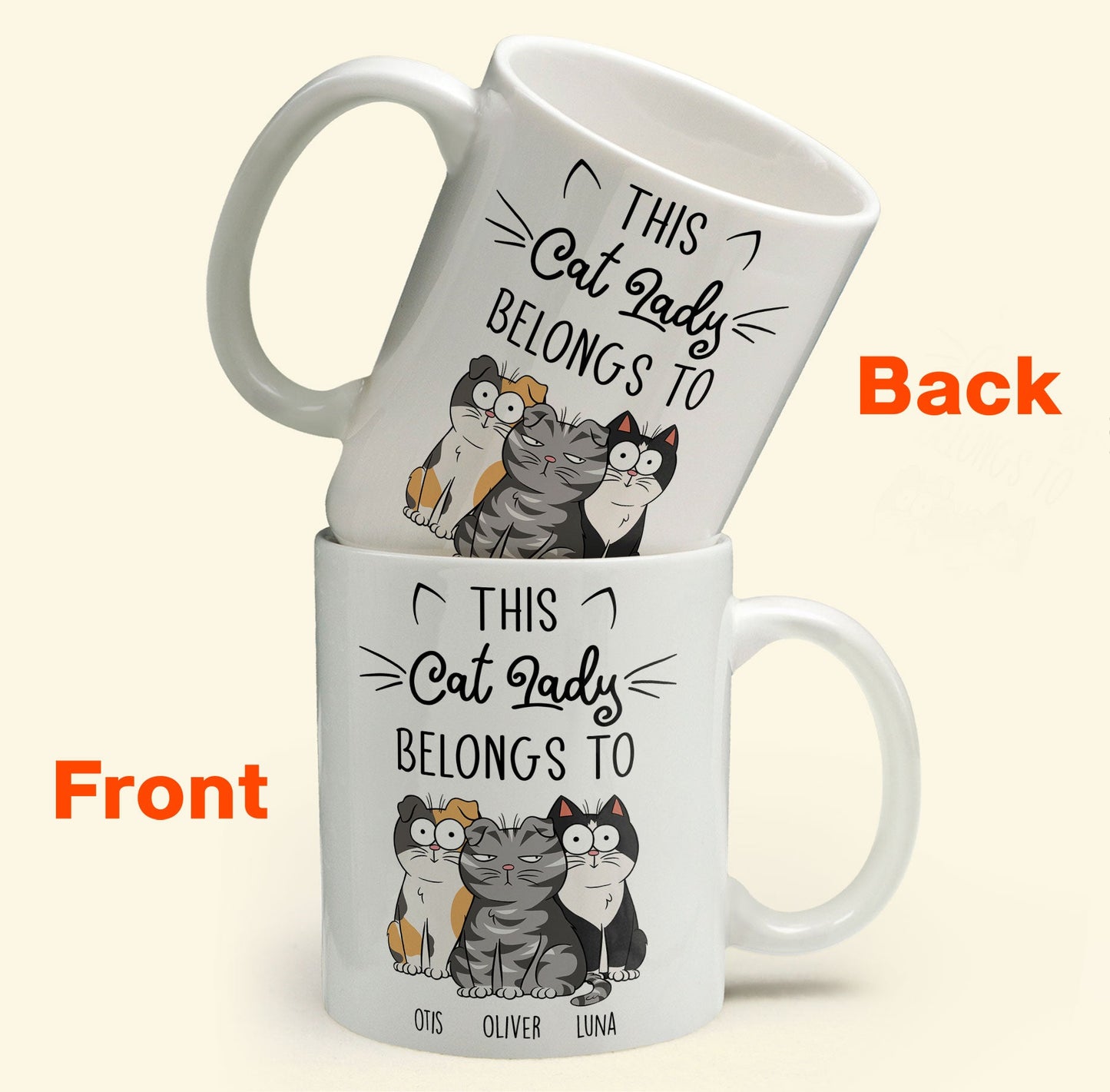 This Cat Lady Belongs To - Personalized Mug