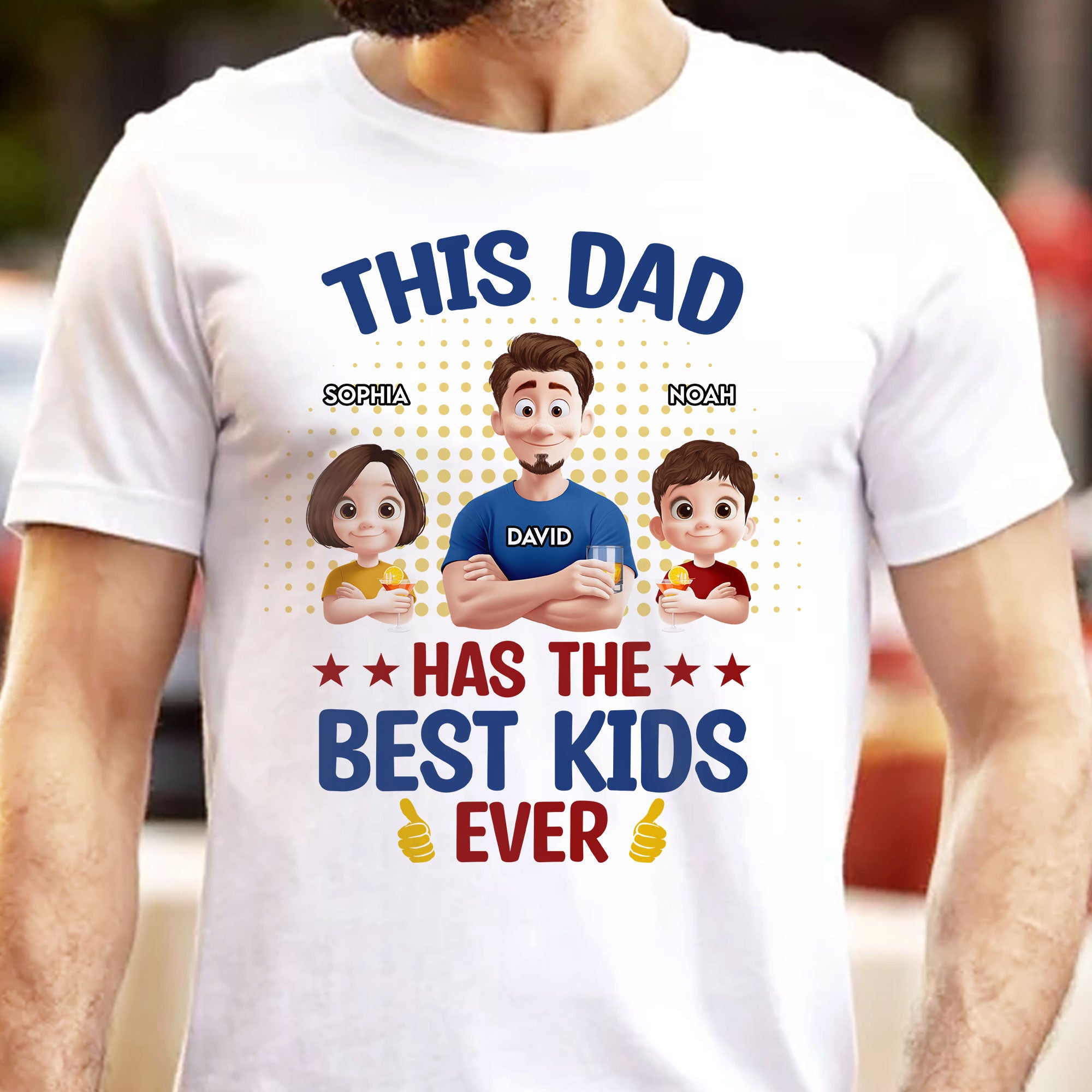 This Dad Has The Best Kids Ever - Personalized Shirt