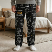 This Daddy Belongs To Doodle - Personalized Sweatpants, Lounge Pants With Pockets