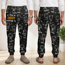 This Daddy Belongs To Doodle - Personalized Sweatpants, Lounge Pants With Pockets